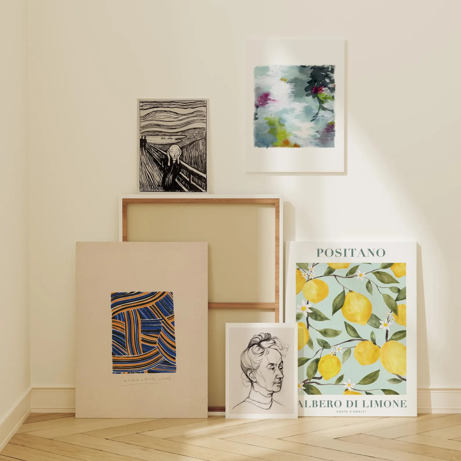 5 Vertical 3x4 Posters Mockup With Sunlight