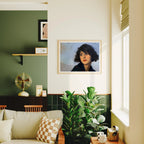 Horizontal 4x3 Living Room Wall Frame Mockup With Sunlight