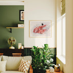 Horizontal 4x3 Living Room Wall Frame Mockup With Sunlight