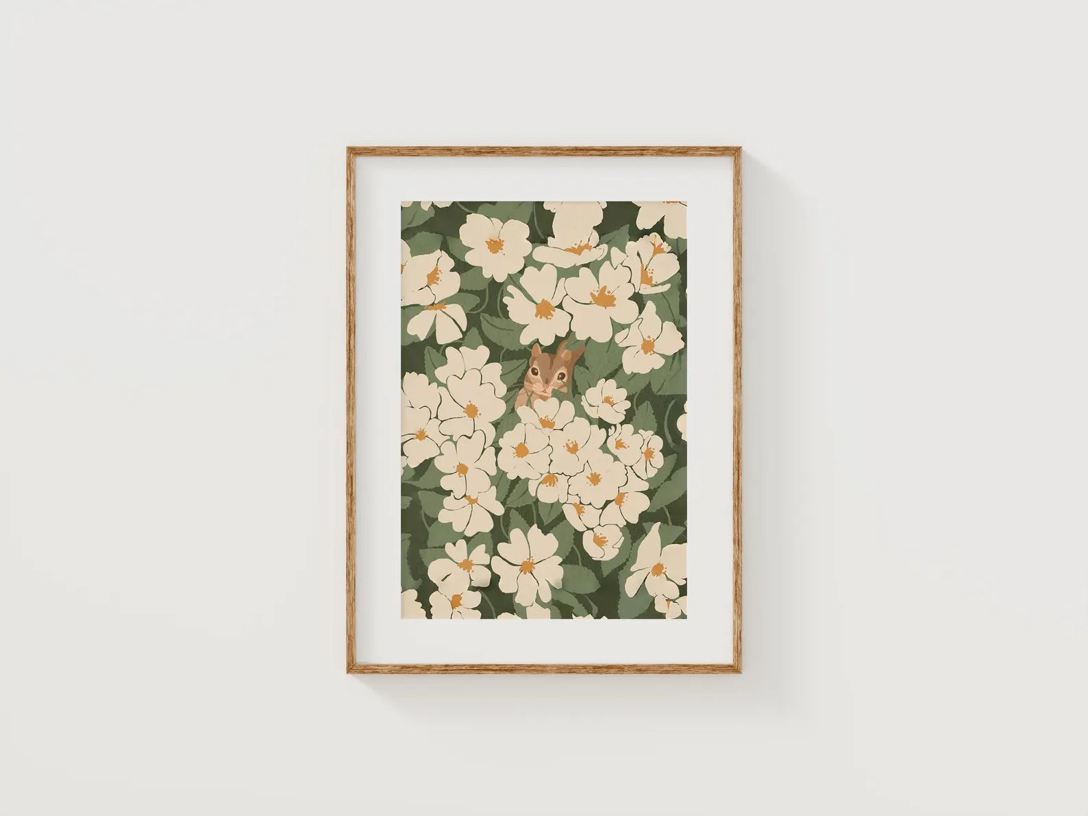 Vertical 5x7 White Wall Frame Mockup