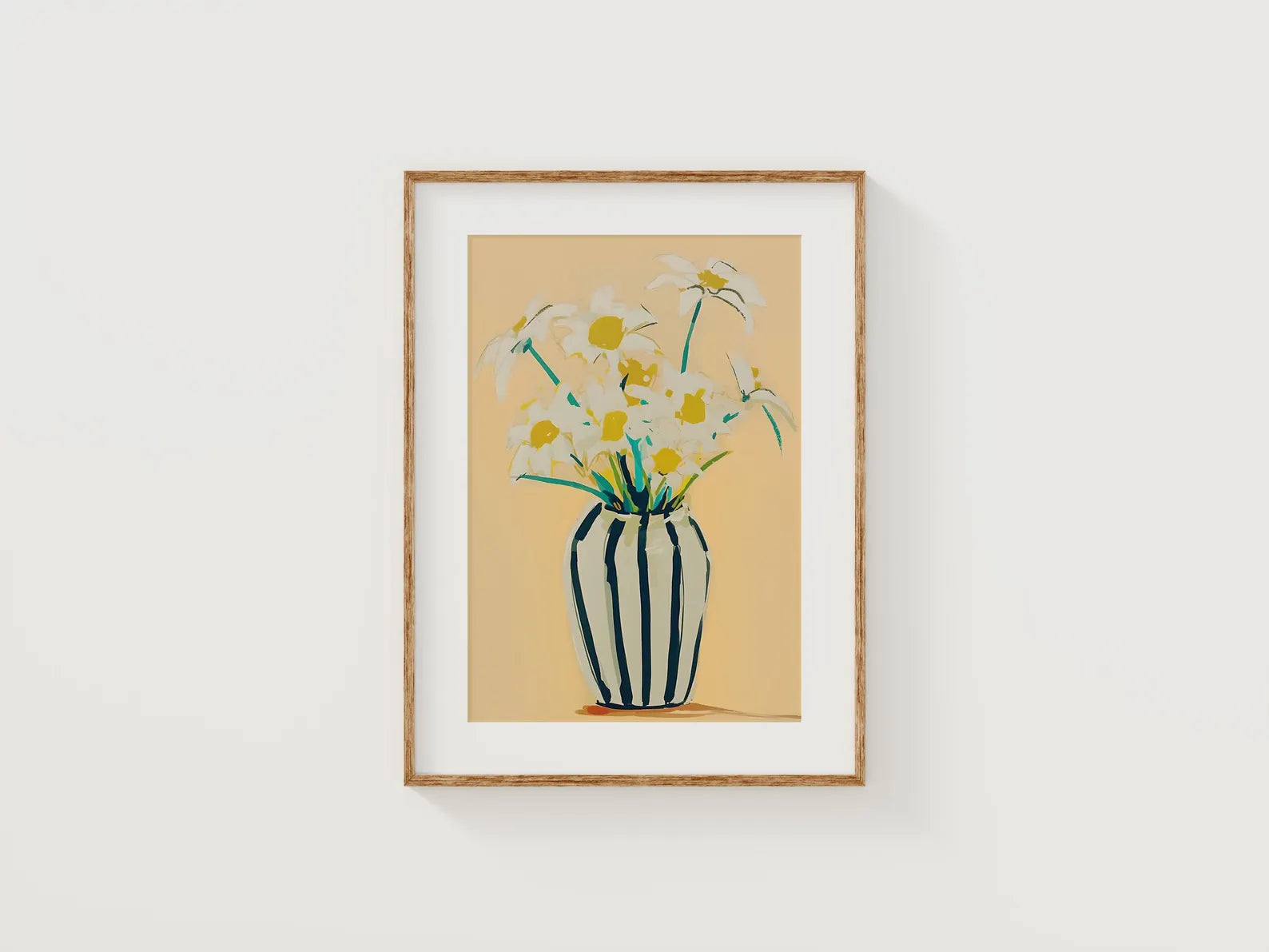 Vertical 5x7 White Wall Frame Mockup