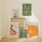 5 Vertical 3x4 Posters Mockup With Sunlight