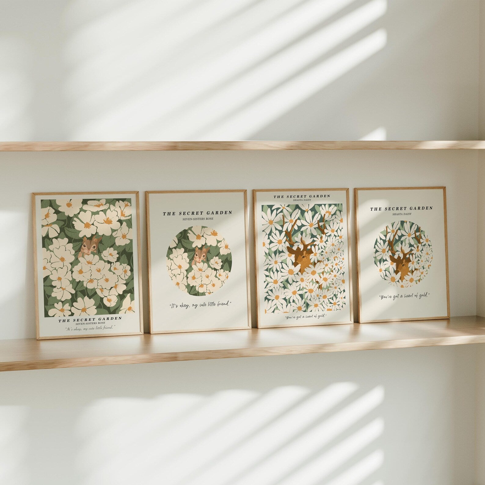 4 Vertical 3x4 Frames Mockup With Sunlight