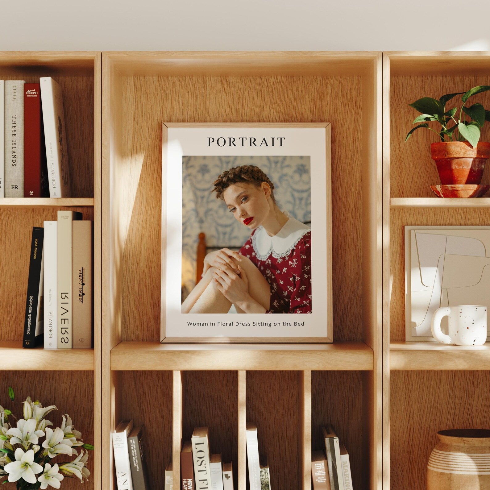 Vertical 3x4 Frame Mockup With Sunlight