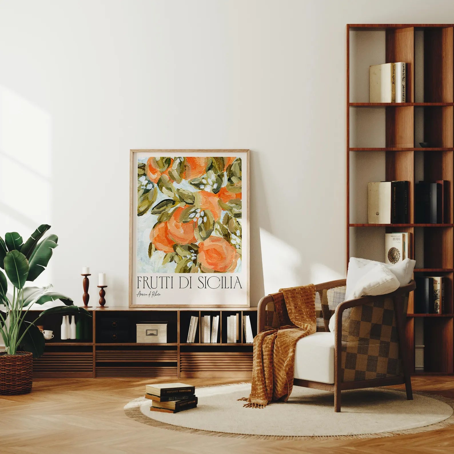 Vertical 3x4 Frame Mockup With Sunlight