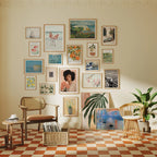 20 Gallery 3x4 Frames Mockup With Sunlight