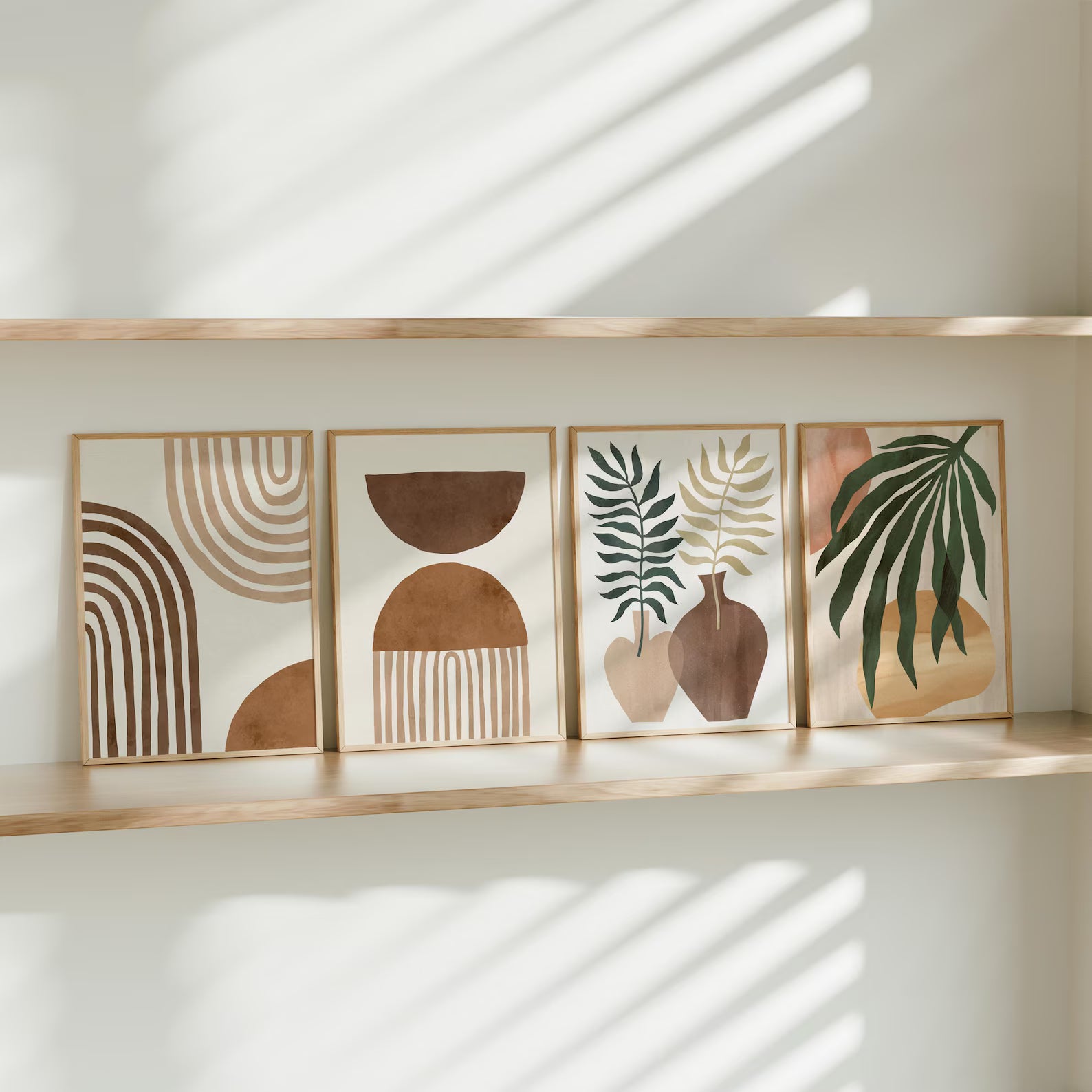 4 Vertical 3x4 Frames Mockup With Sunlight