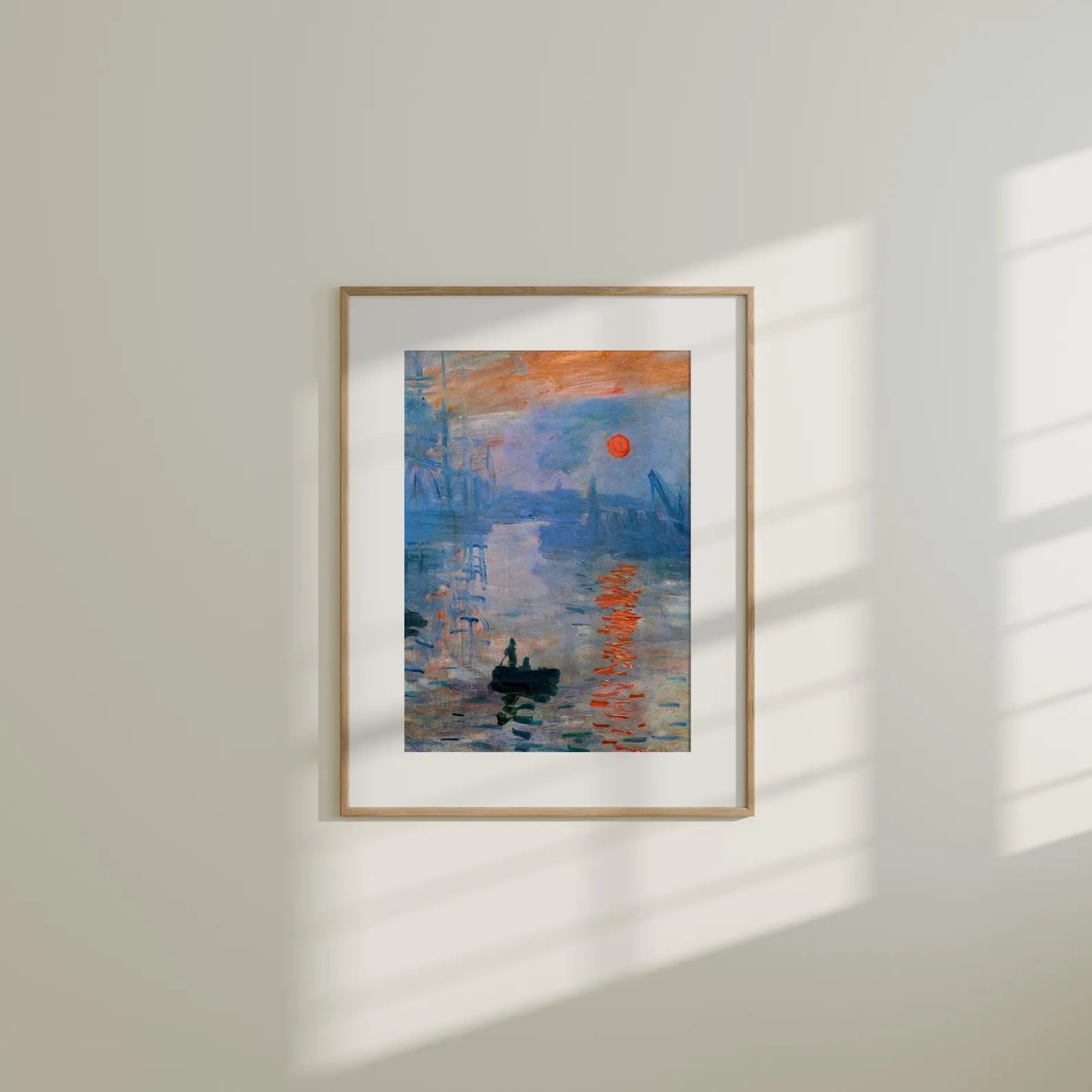 Vertical 5x7 Wall Frame Mockup With Sunlight