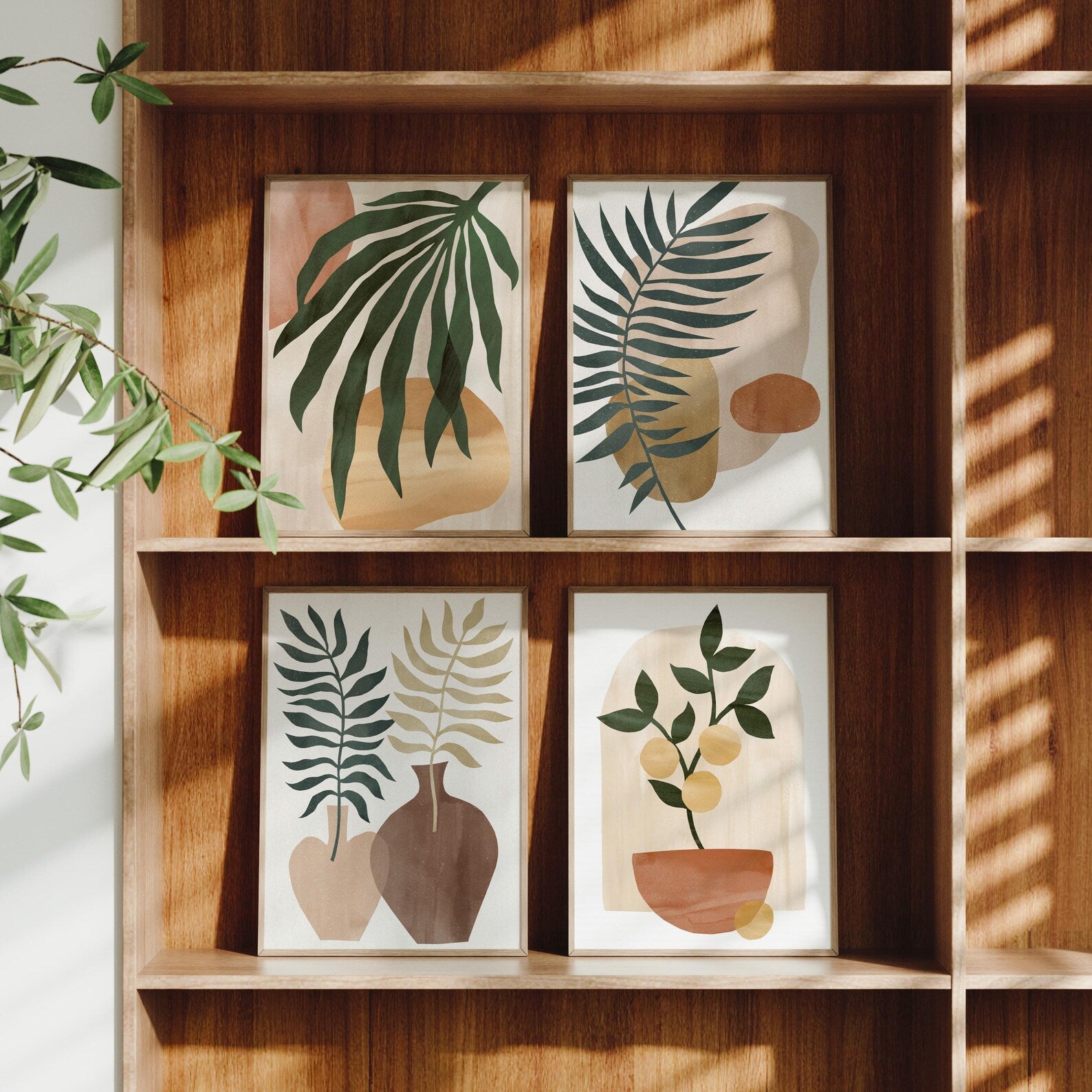 4 Vertical 3x4 Frames Mockup With Sunlight