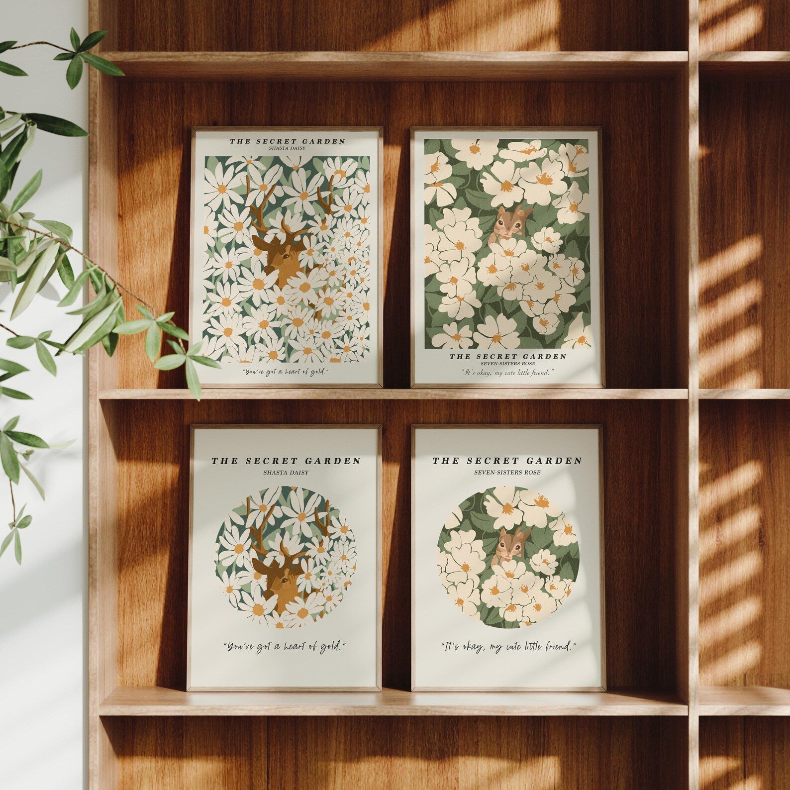 4 Vertical 3x4 Frames Mockup With Sunlight