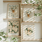 4 Vertical 3x4 Frames Mockup With Sunlight