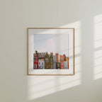 Square Wall Frame Mockup With Sunlight