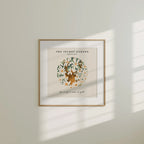 Square Wall Frame Mockup With Sunlight
