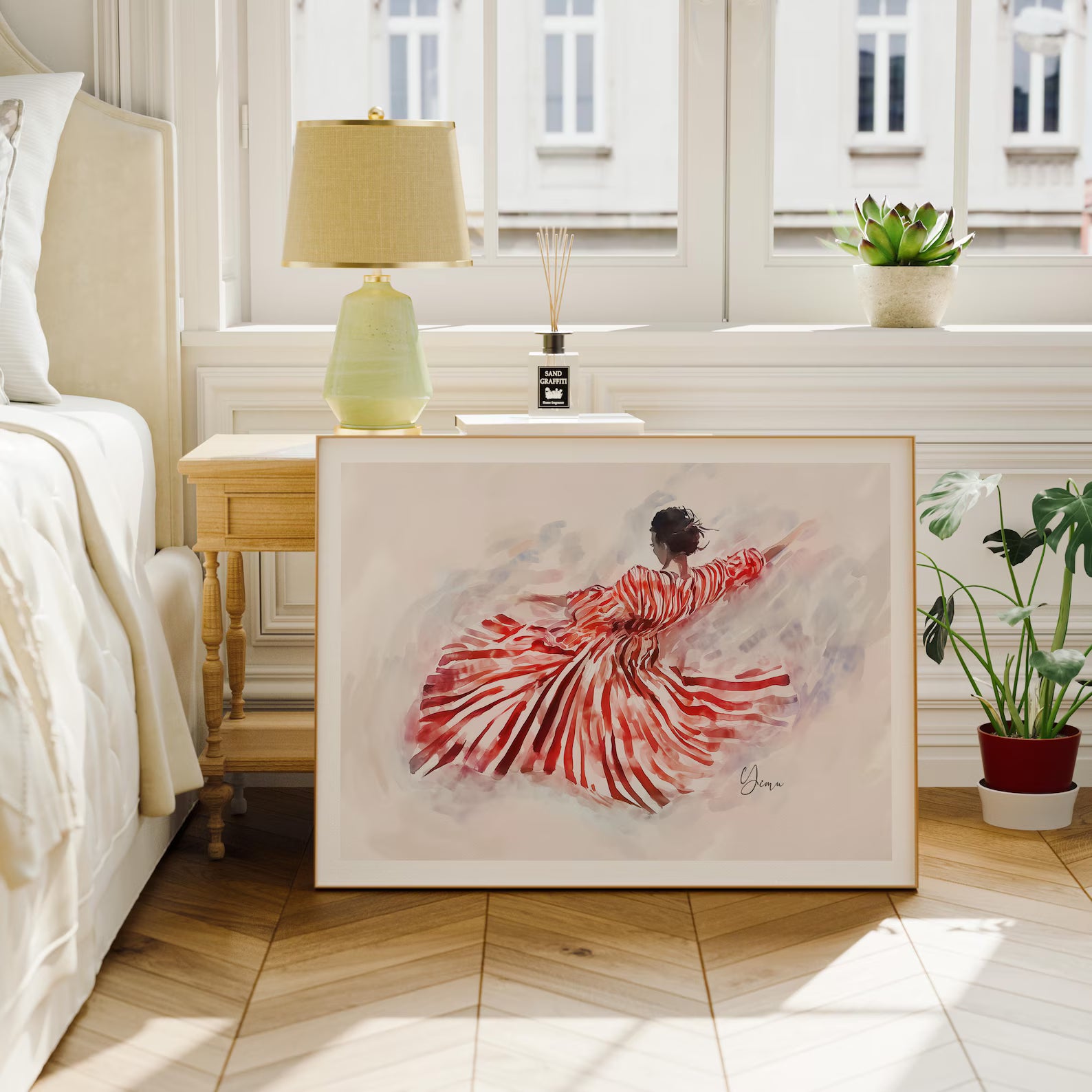 Horizontal 4x3 Bedroom Frame Mockup