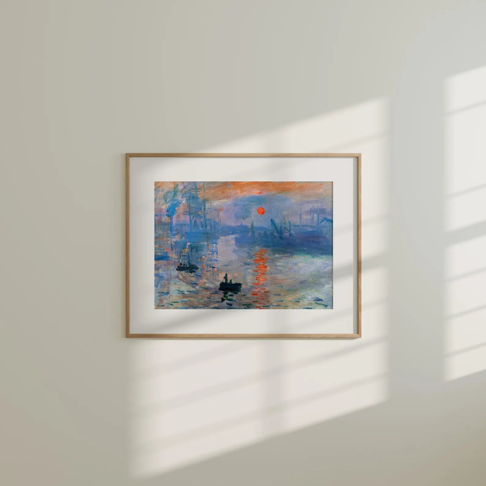 Horizontal 7x5 Wall Frame Mockup With Sunlight