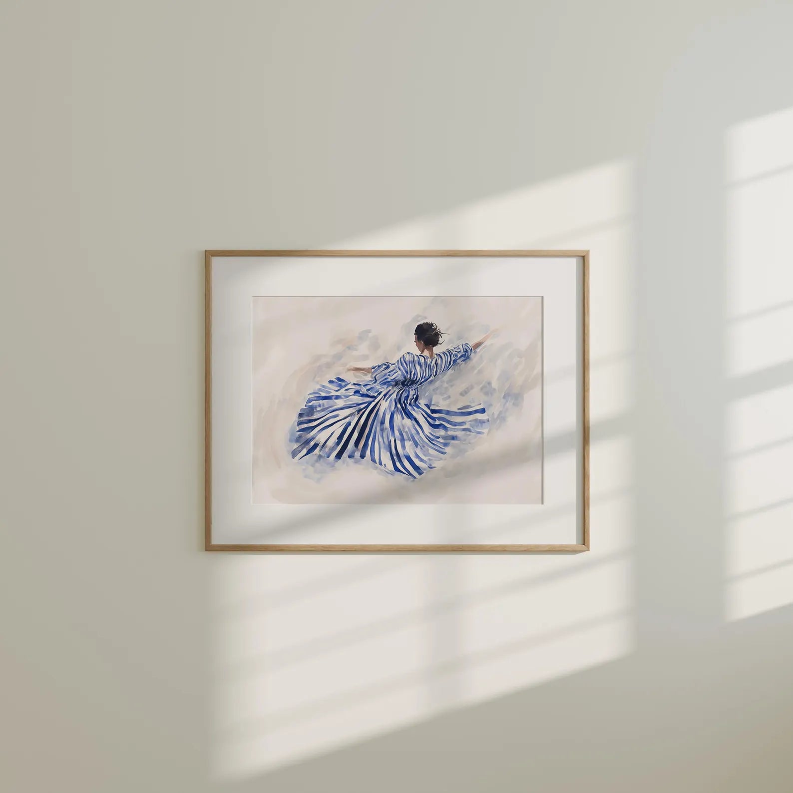 Horizontal 7x5 Wall Frame Mockup With Sunlight