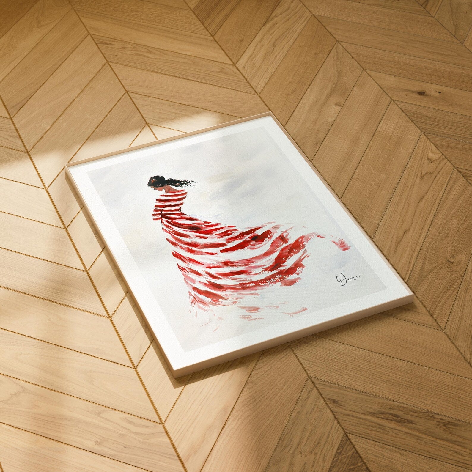 Vertical 3x4 Frame Mockup With Sunlight