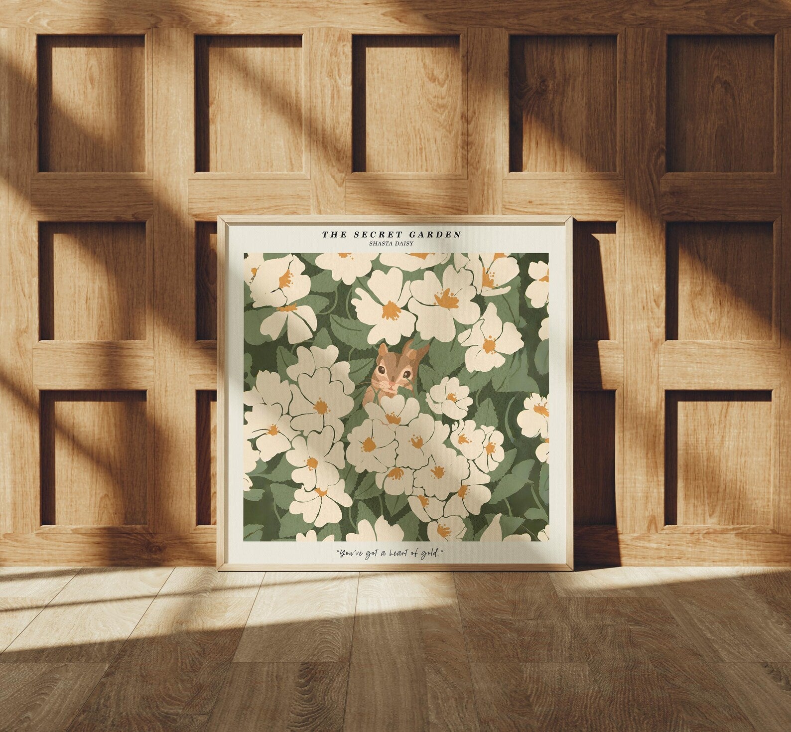 Square Frame Mockup With Sunlight