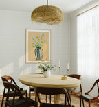 Vertical 3x4 Dining Table Wall Frame Mockup With Sunlight