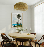 Vertical 3x4 Dining Table Wall Frame Mockup With Sunlight