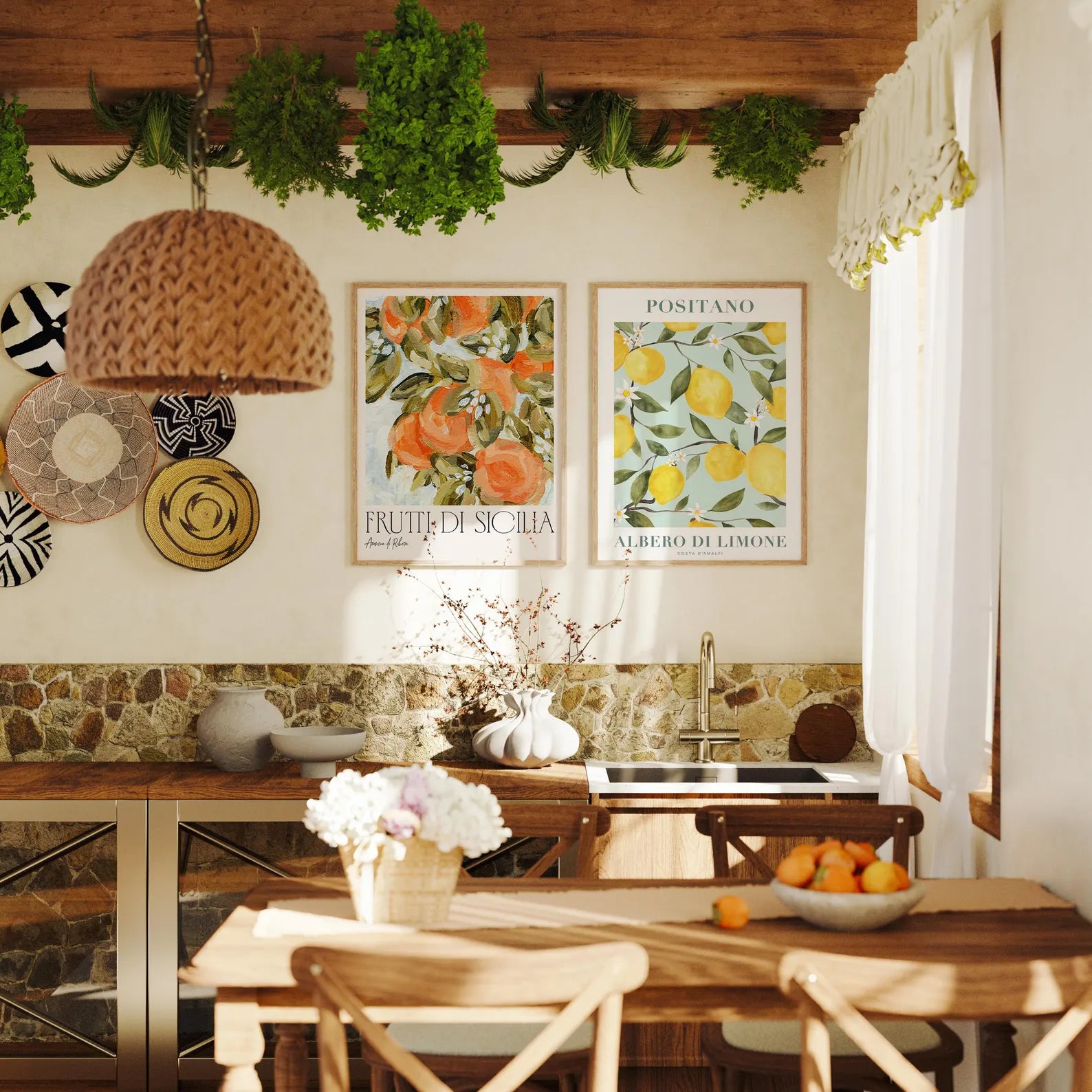 2 Vertical 3x4 Wall Frames Mockup With Sunlight