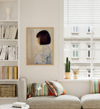 Vertical 5x7 Living Room Wall Frame Mockup