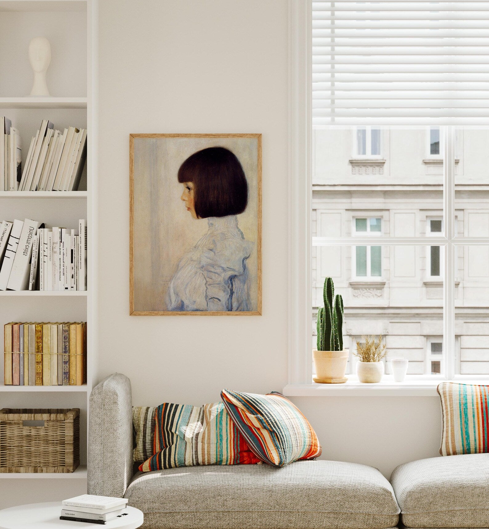 Vertical 5x7 Living Room Wall Frame Mockup