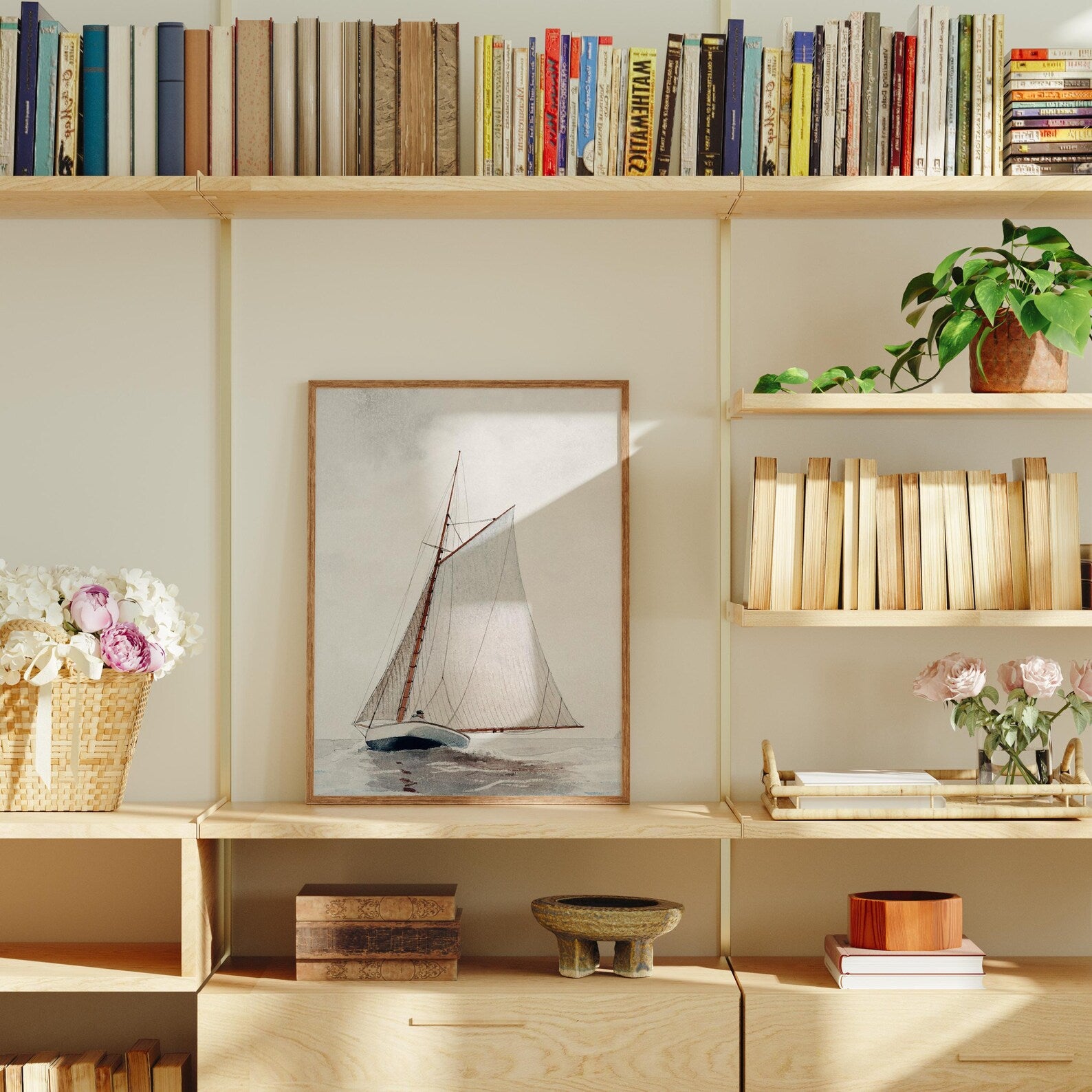 Vertical 3x4 Frame Mockup With Sunlight