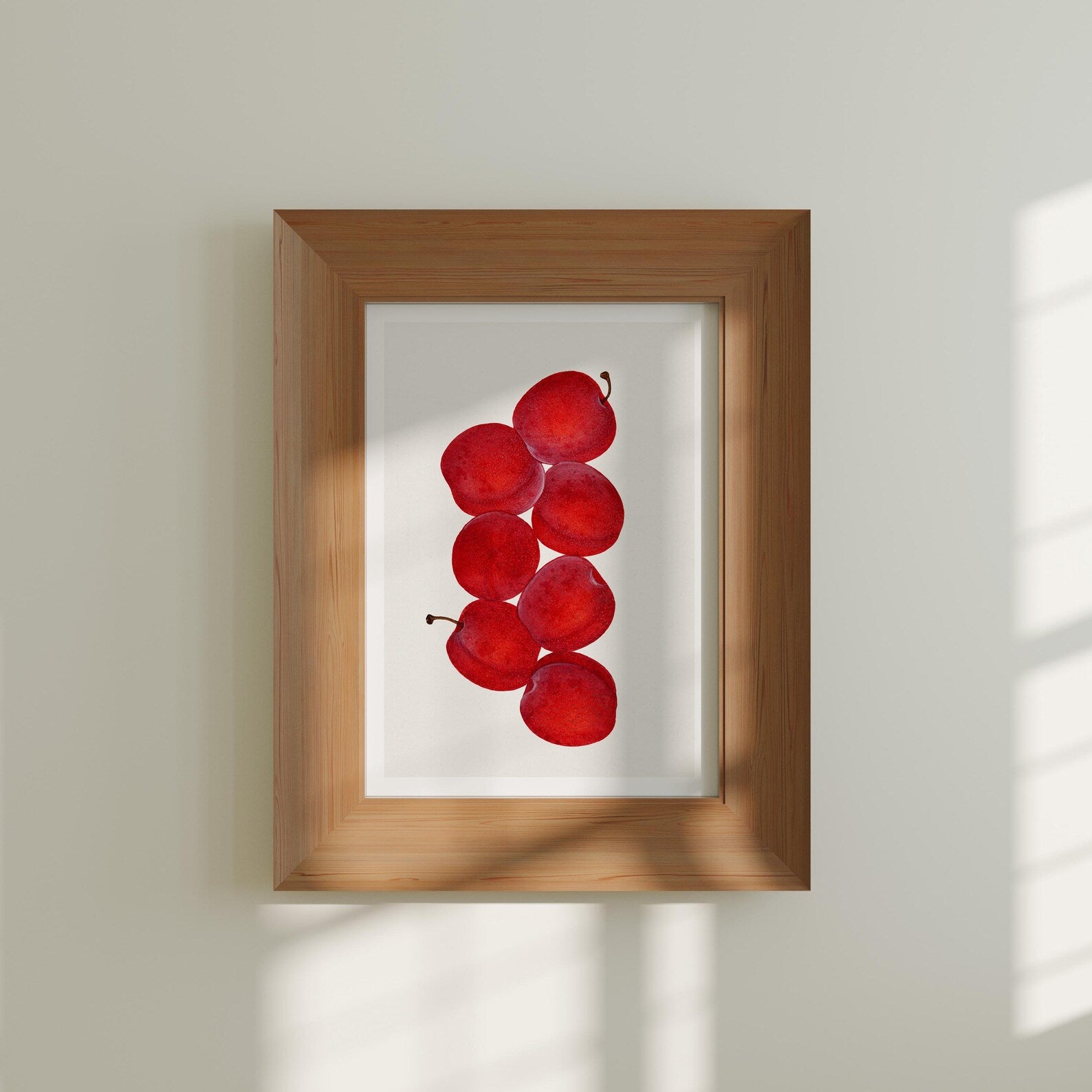 Vertical 5x7 Wall Frame Mockup With Sunlight