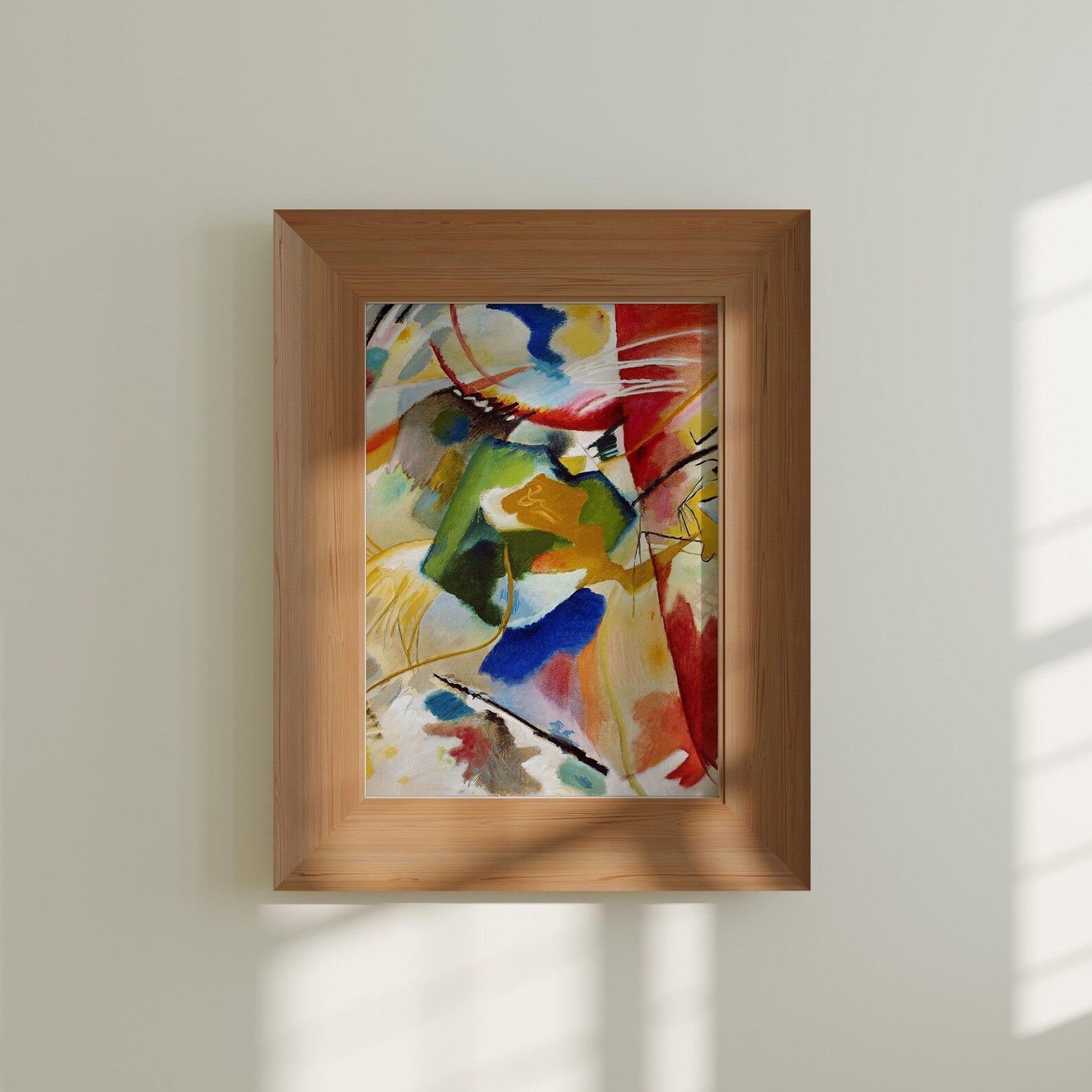 Vertical 5x7 Wall Frame Mockup With Sunlight