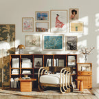 9 Wall Gallery 3x4 Frames Mockup With Sunlight