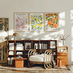 3 Vertical 3x4 Wall Frames Mockup With Sunlight