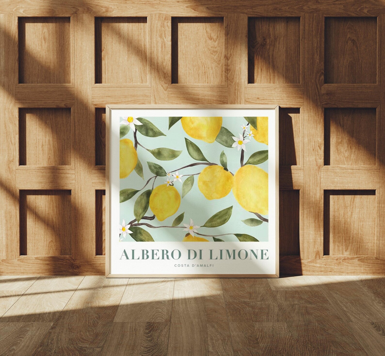 Square Frame Mockup With Sunlight