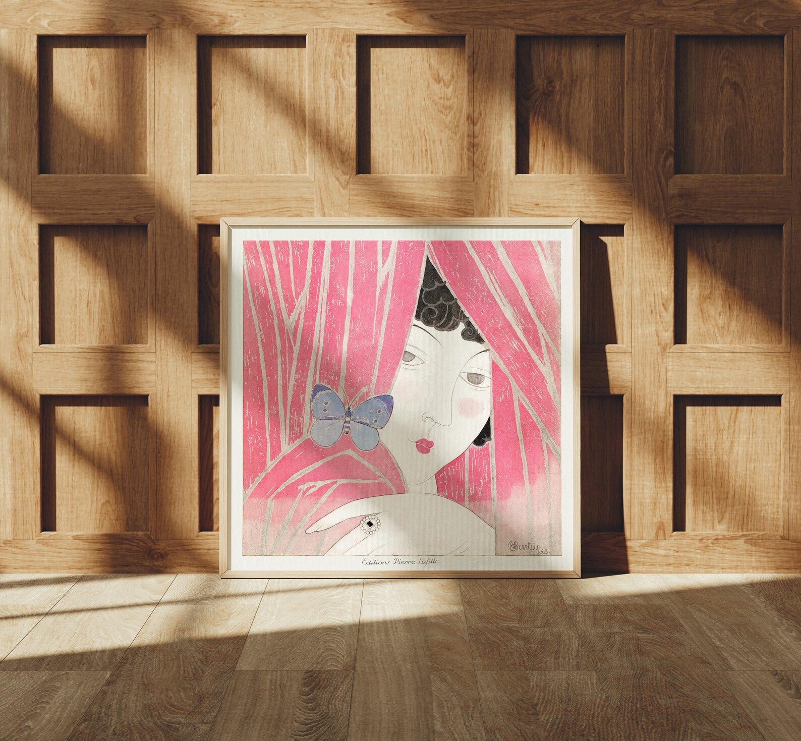 Square Frame Mockup With Sunlight