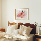 Horizontal 4x3 Bedroom Wall Frame Mockup With Reflection