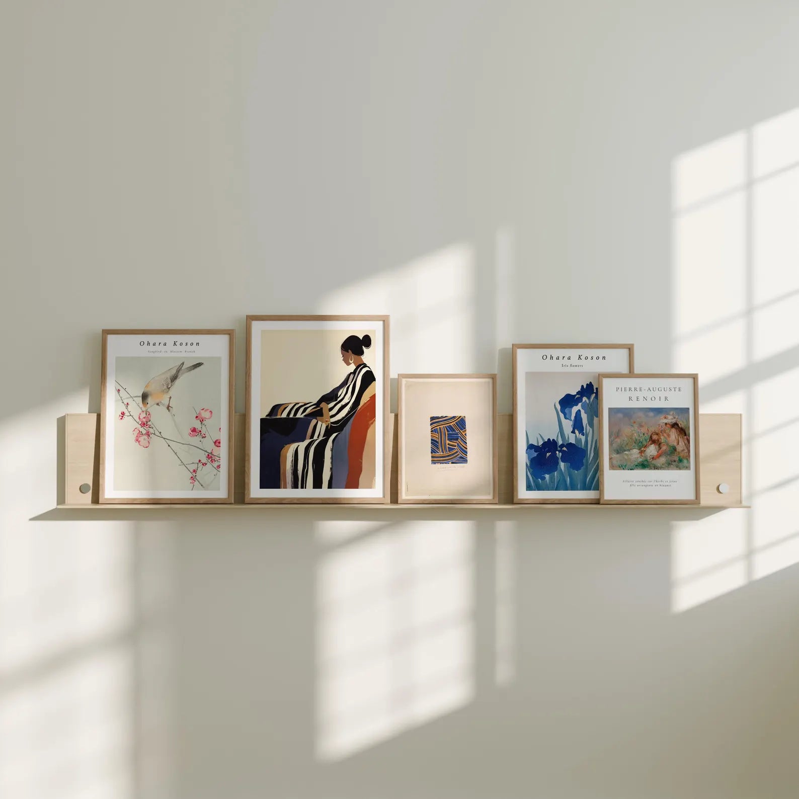 5 Vertical 3x4 Frames Mockup With Sunlight