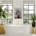 Vertical 5x7 Bathroom Wall Frame Mockup