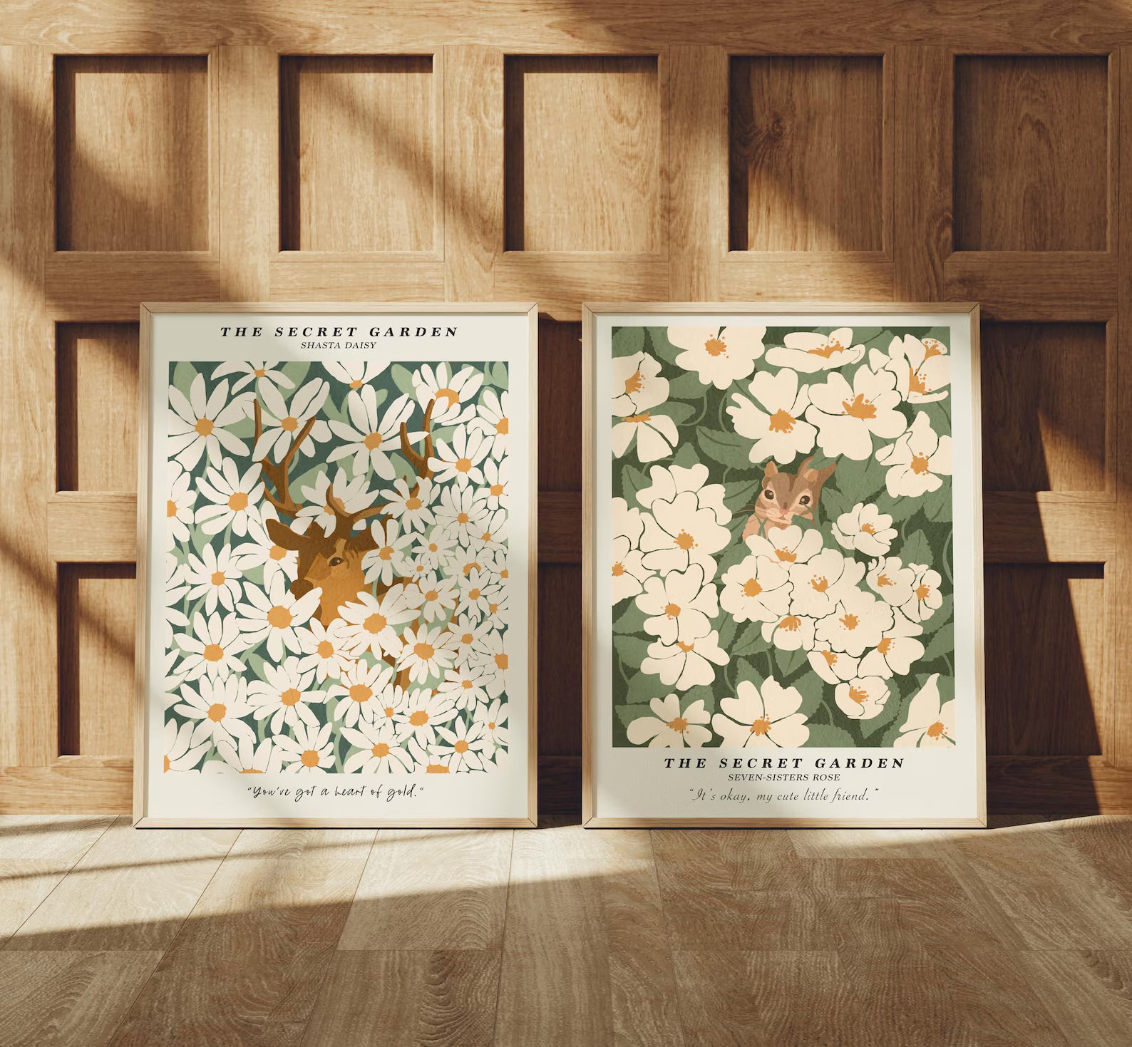 2 Vertical 3x4 Frames Mockup With Sunlight