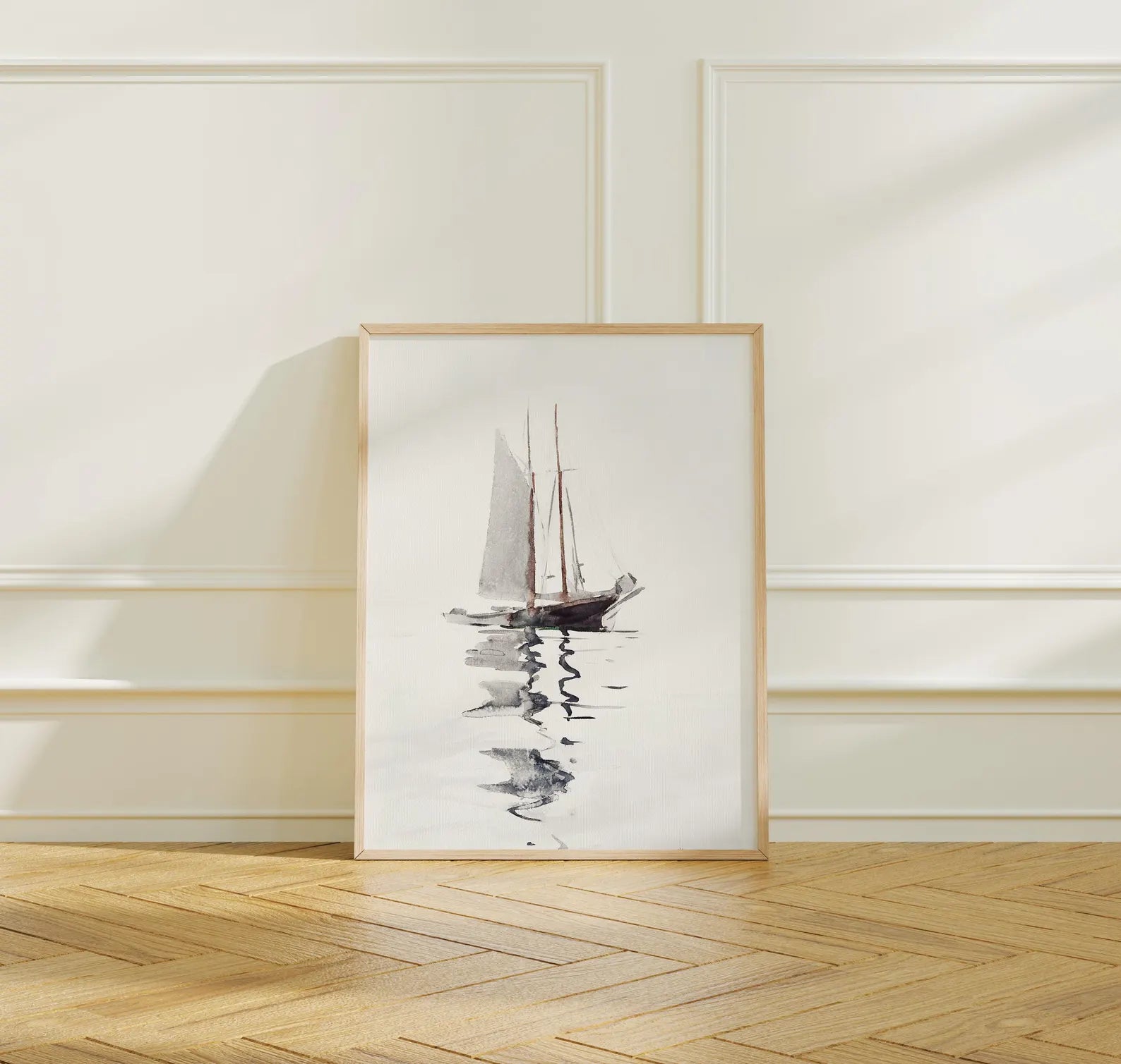 Vertical 3x4 Frame Mockup With Sunlight