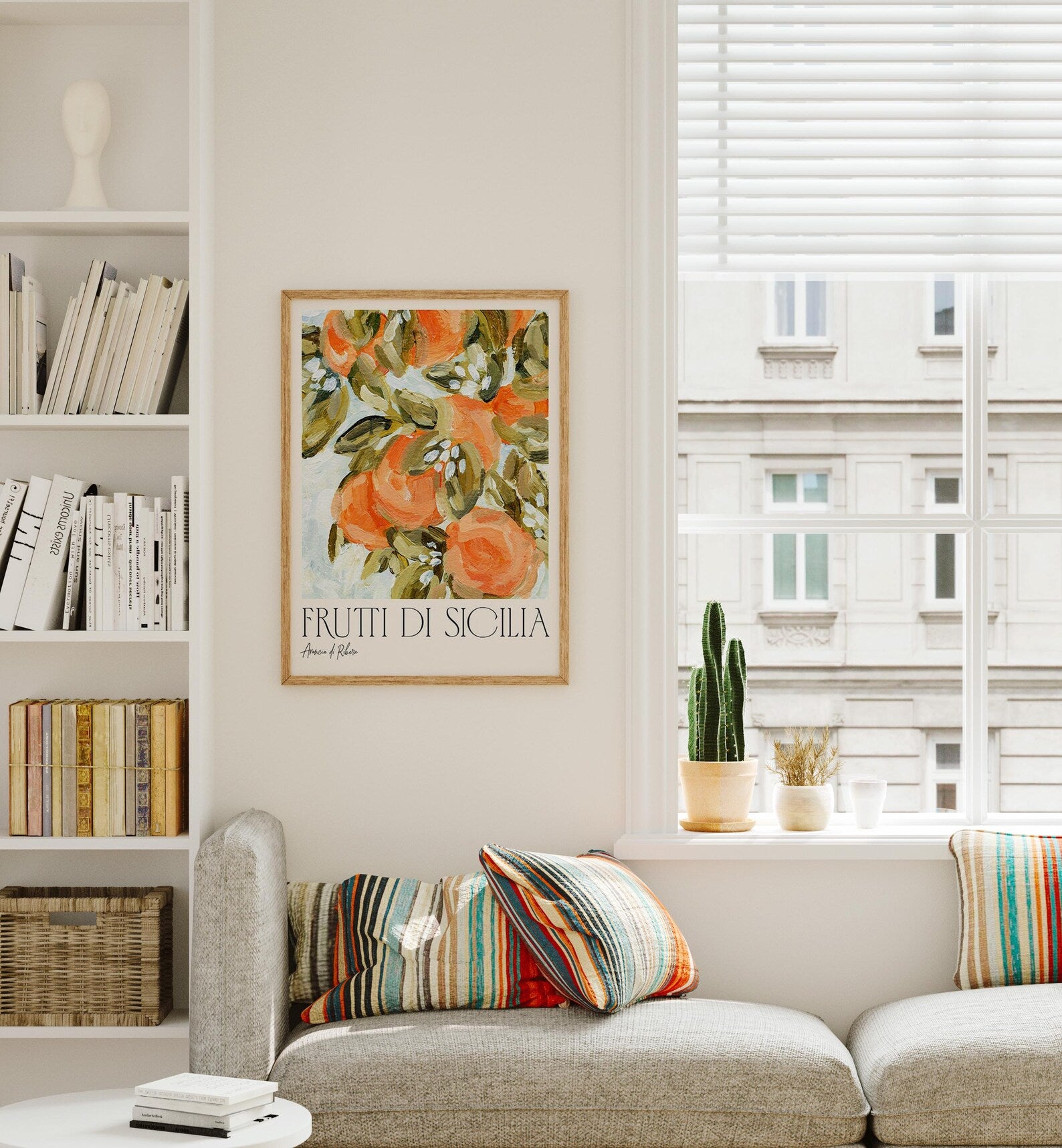 Vertical 5x7 Living Room Wall Frame Mockup