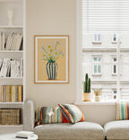 Vertical 5x7 Living Room Wall Frame Mockup