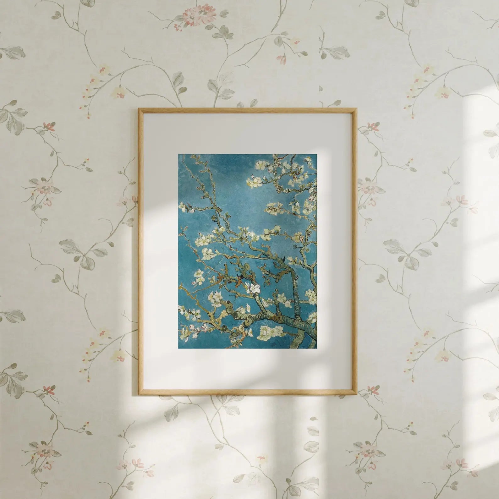 Vertical 5x7 Wall Frame Mockup With Sunlight