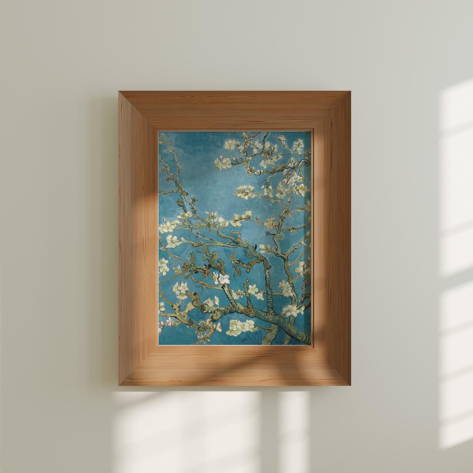 Vertical 5x7 Wall Frame Mockup With Sunlight