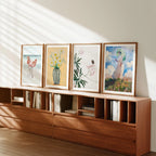 4 Vertical 3x4 Frames Mockup With Sunlight