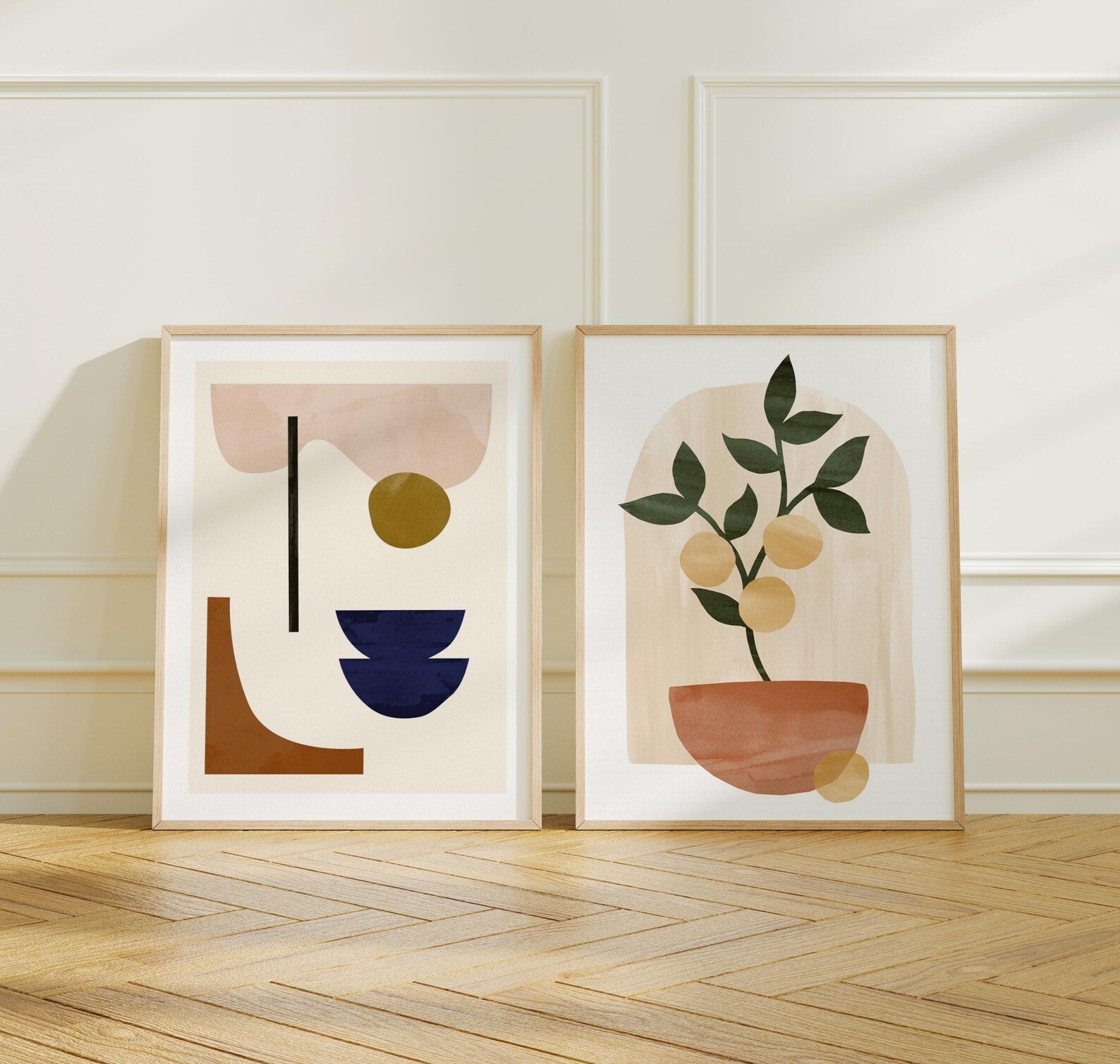 2 Vertical 3x4 Frames Mockup With Sunlight