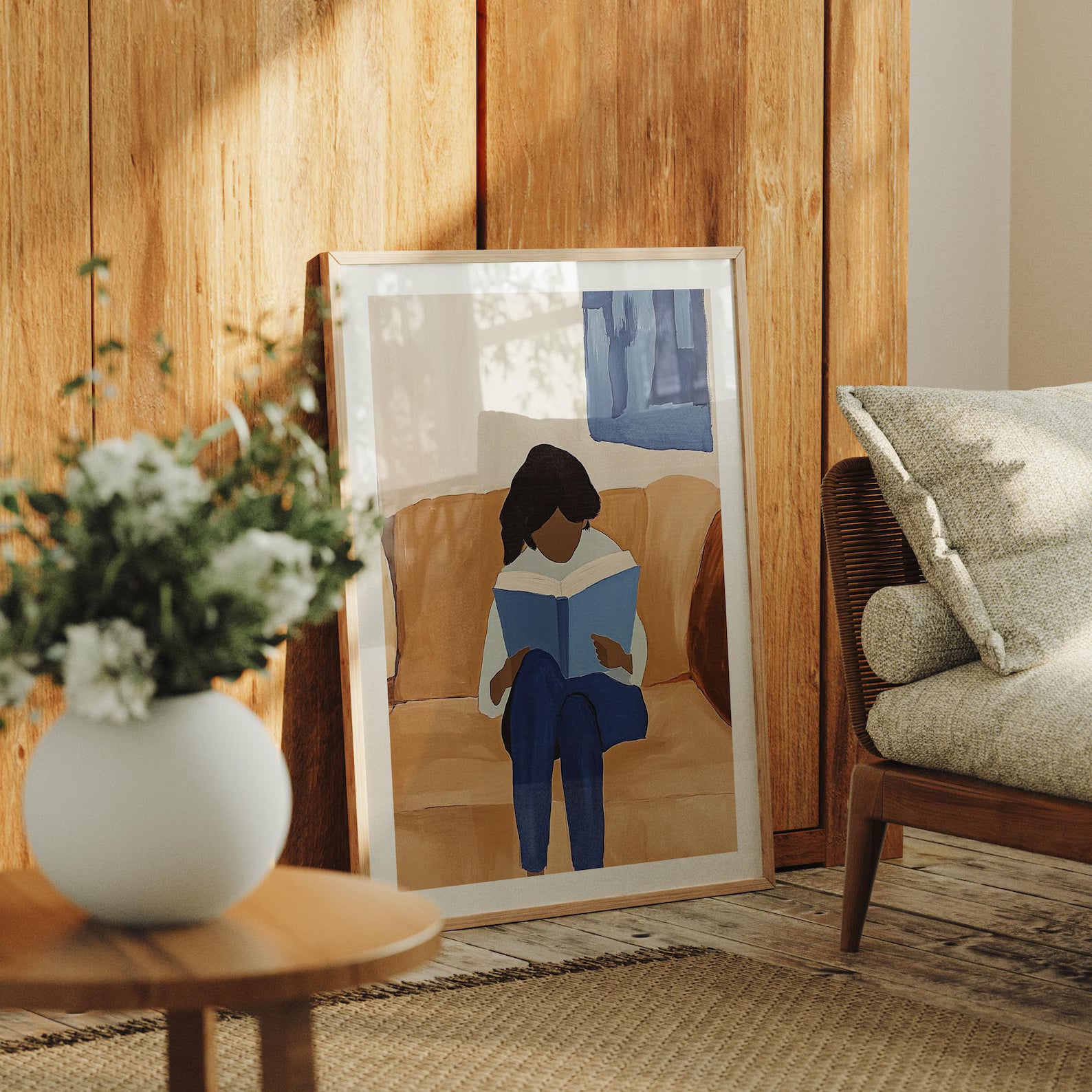 Vertical 3x4 Frame Mockup With Reflection