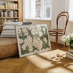 Horizontal 20x15 Living Room Frame Mockup With Reflection