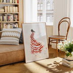 Vertical 3x4 Living Room Frame Mockup With Reflection