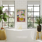 Vertical 5x7 Bathroom Wall Frame Mockup