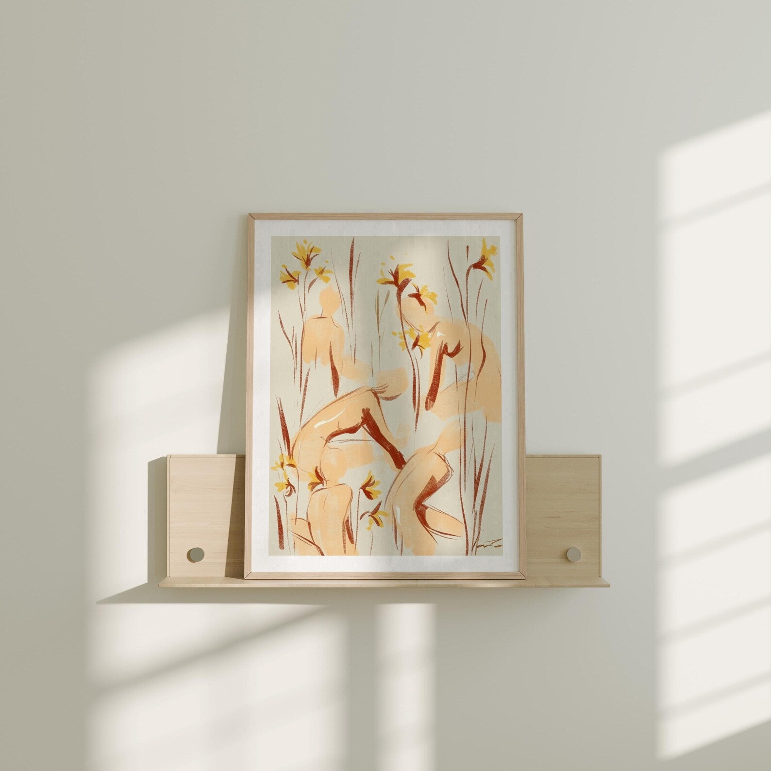 Vertical 3x4 Frame Mockup With Sunlight